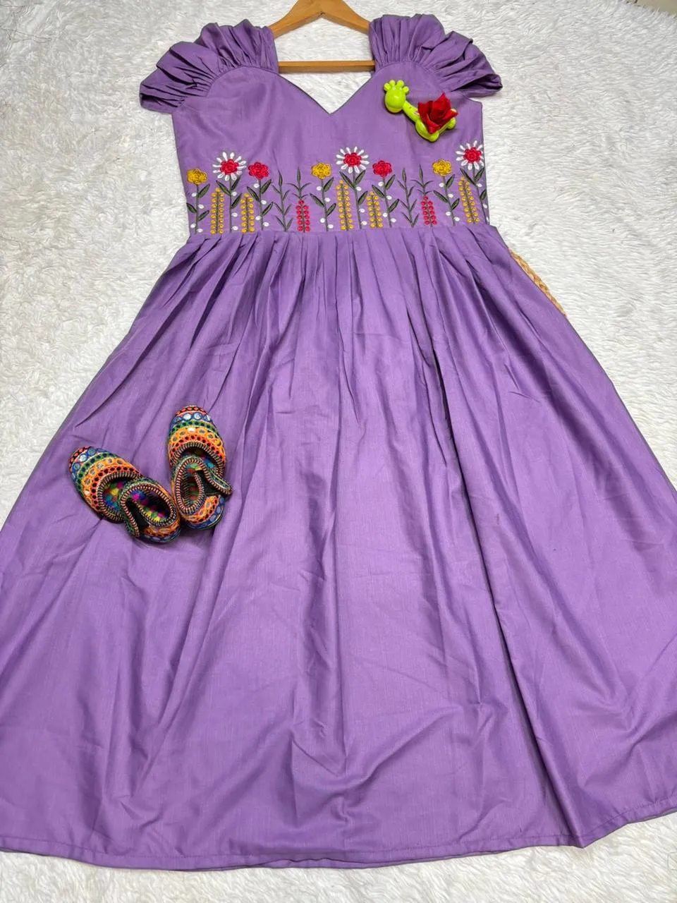 Lakhani Vol 07 Cotton Embroidery Gown Kids Wear Wholesale Surat