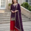 DKT 5158 Chinon Silk Embroidery Festival Sharara Suit Wholesale Surat