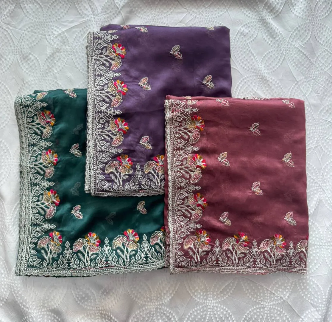 Beautiful Kiara Starbucks2 Rangoli Silk Embroidery Wedding Saree Wholesale Surat 2026