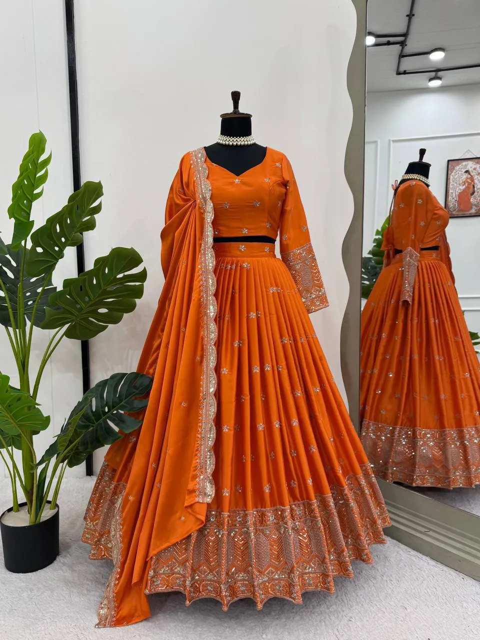 Deepika 308 Satin Silk Thread Work Wedding Wear Lehenga Choli Wholesale Surat