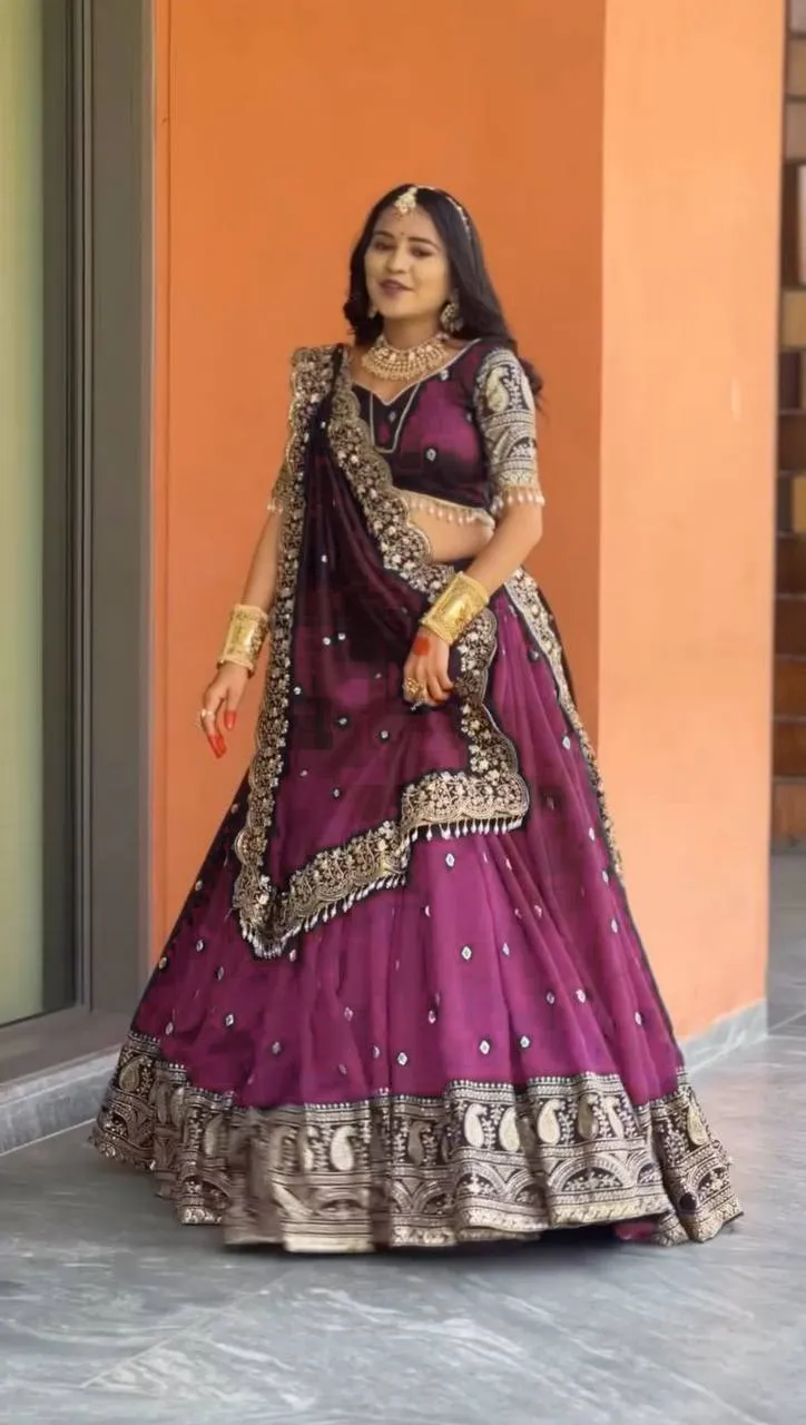Deepika 353 Chinon Silk Thread Work Wedding Lehenga Choli Wholesale Surat