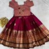 Pari Silk Zari Weaving Work Kids Wear Top Lehenha Wholesale Surat
