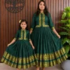 Pari Combo Gown Cottan Silk Weaving Festival Kids Gown Combo Wholesale Surat