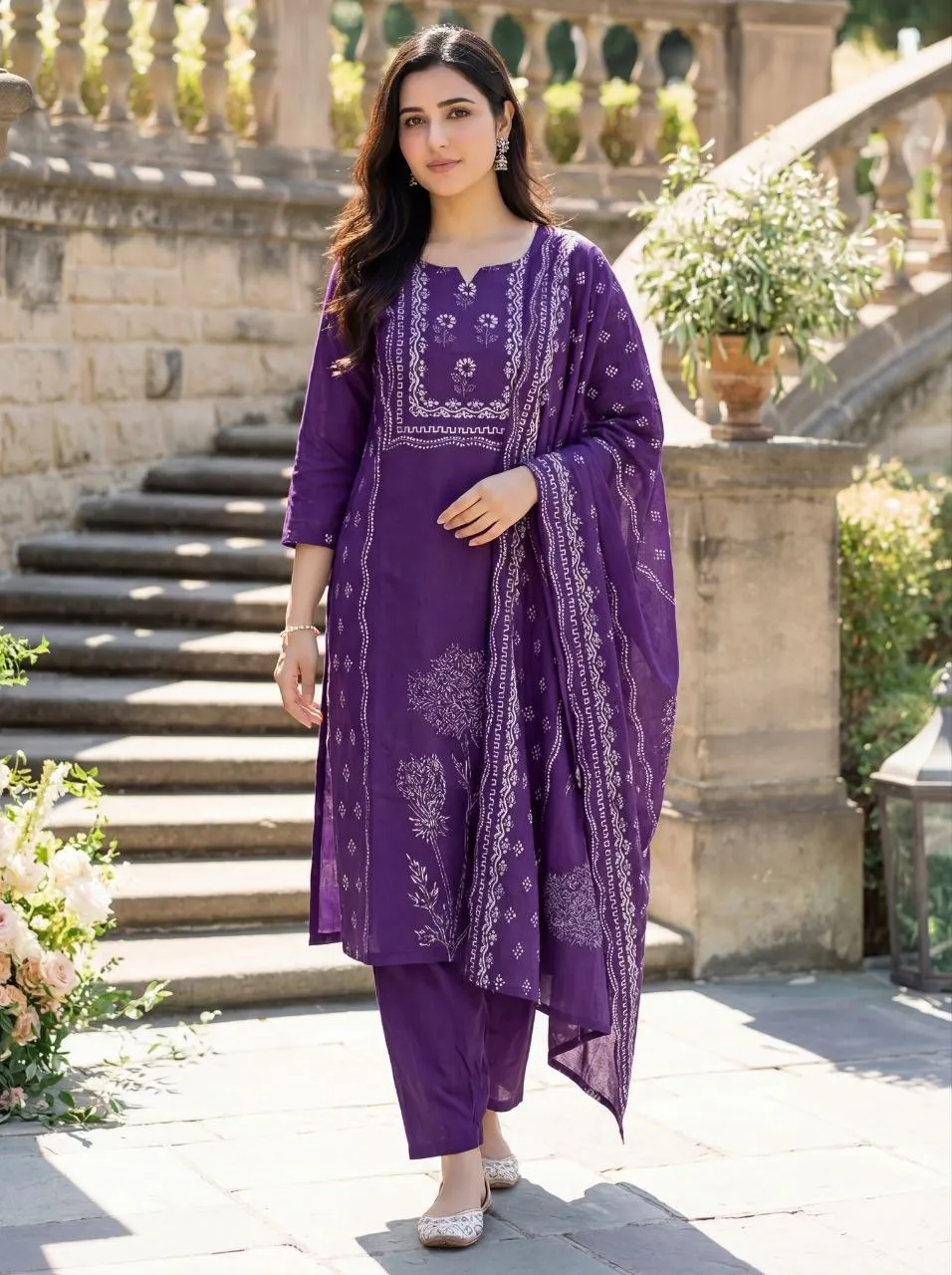 ATQ Meghna Pure Musline Hand Printed Readymade Dress Wholesale Surat