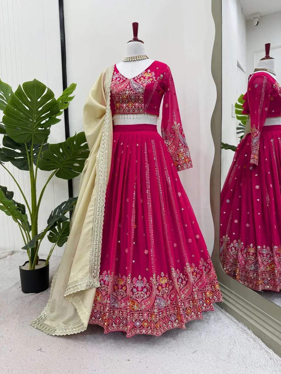 Deepika 372 Gorgette Embroidery Wedding Lehenga Choli Wholesale Surat