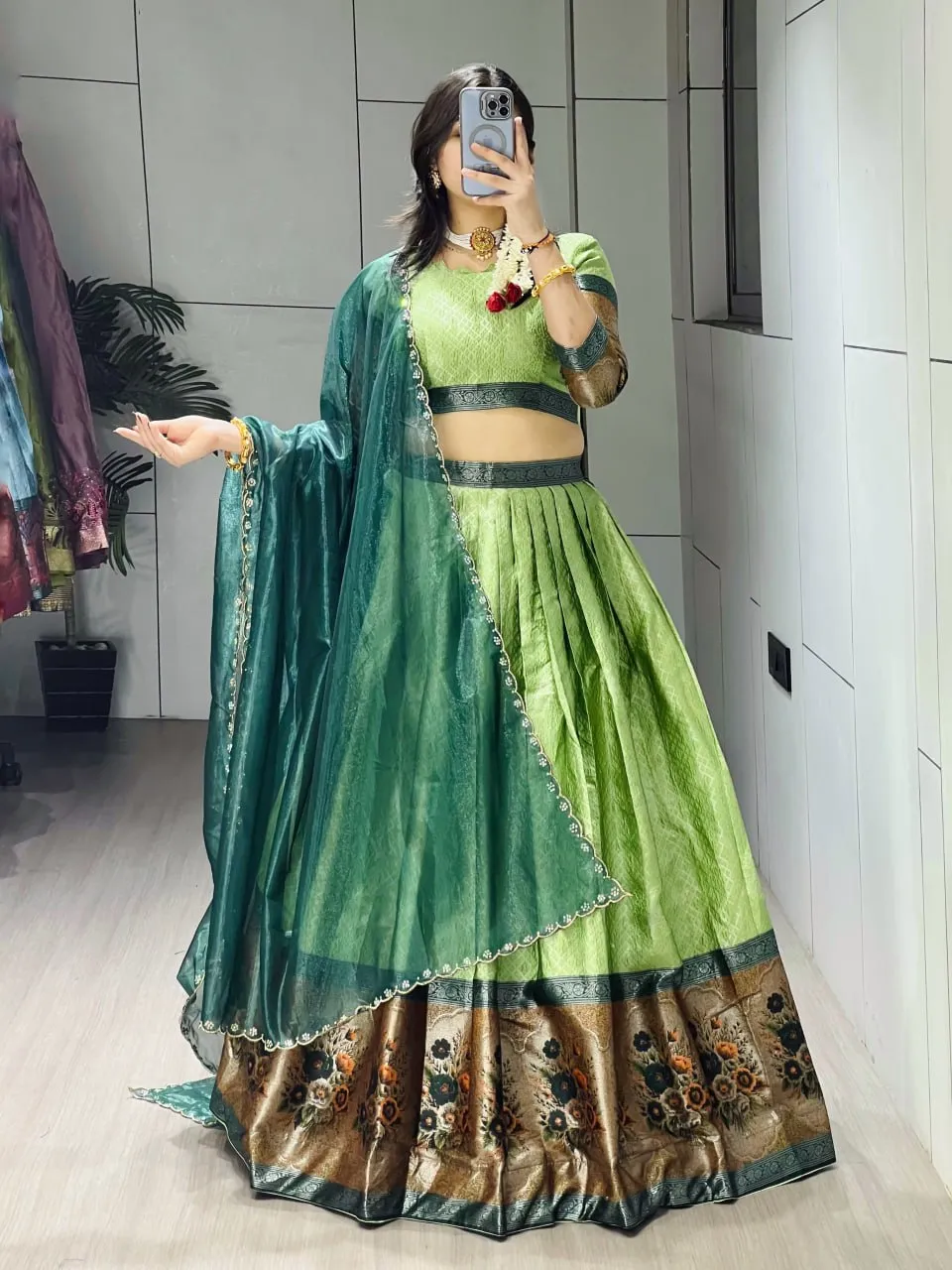 WMT 8131 Silk Zari Weaving Lehenga Choli Online Wholesale Surat