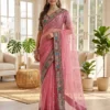 DKT 5045 Orgenza Silk Embroidery Festival Saree Wholesale Surat