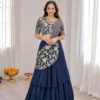 BDB 75 French Crep Silk Embroidey Festival Ready To Wear Saree Wholesale Surat