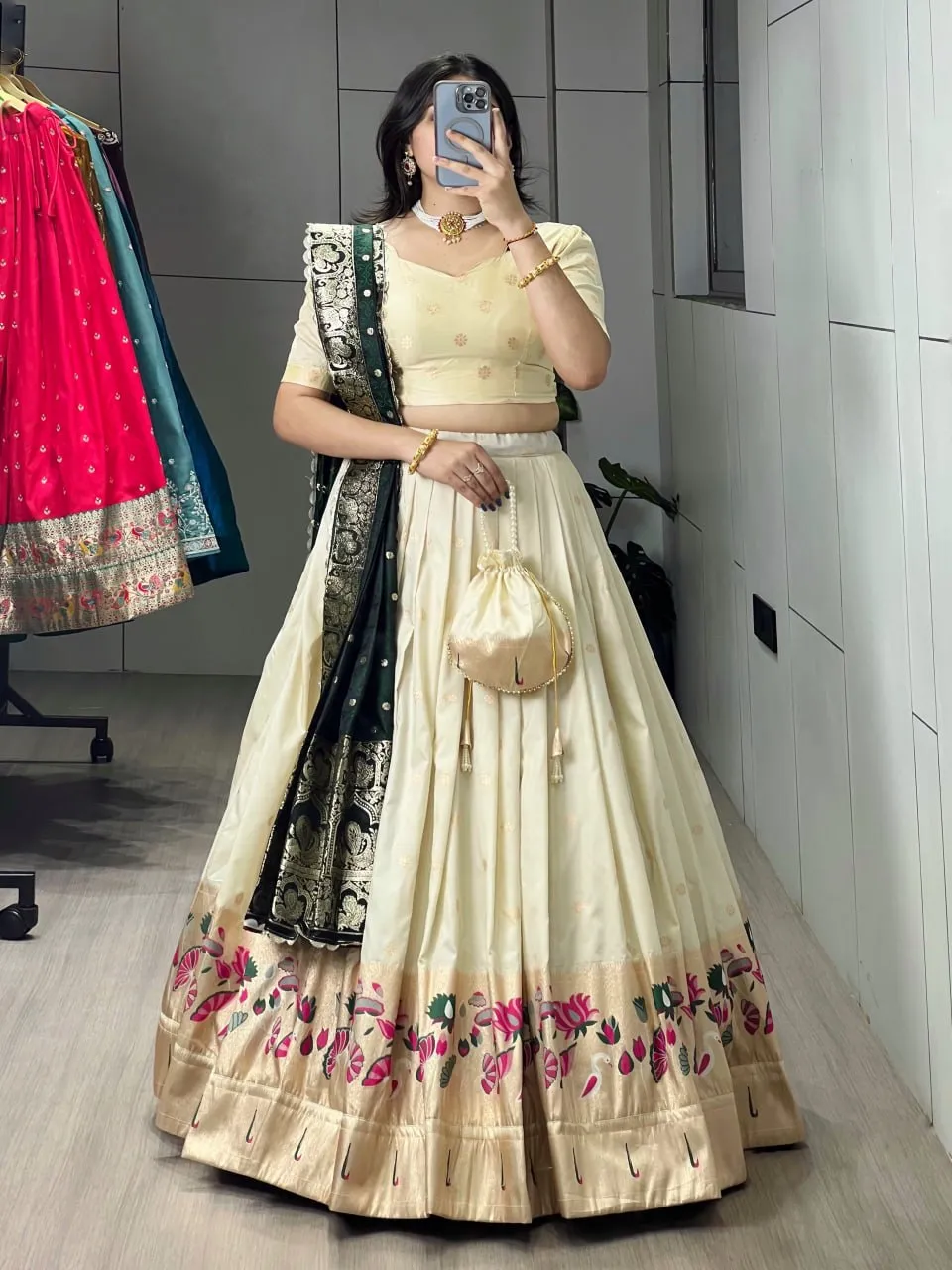 WMT 8147 Paithani Silk Weaving Wedding Wear Lehenga Choli Wholesale Surat