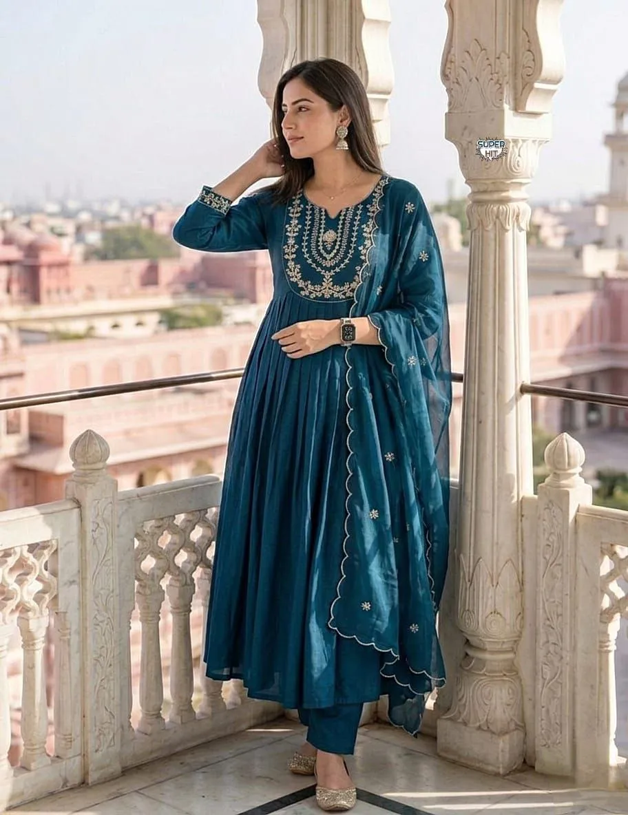 Laxmy 2119 Chanderi Silk Embroidery Festival Readymade Dress Wholesale Surat
