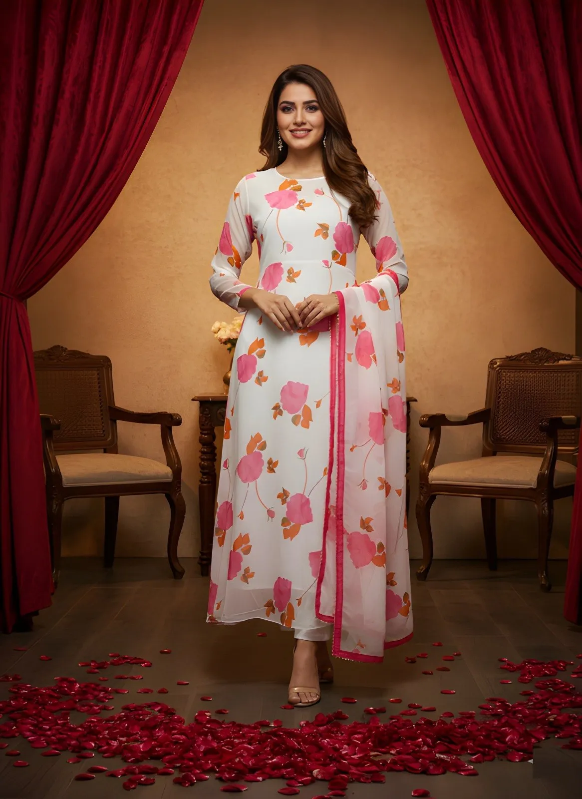 Shiv 337 Georgette Printed Readymade Dress Wholesale Surat