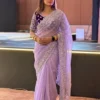 Kiara Lovender Organza Party & Wedding Wear Saree Wholesale Surat