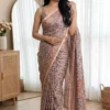WMS Roman Silk Mirror Work Tranding Festival Saree Wholesale Surat