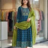 SS2016 Rayon Embroidery Anarkali Gown With Dupatta Wholesale Surat