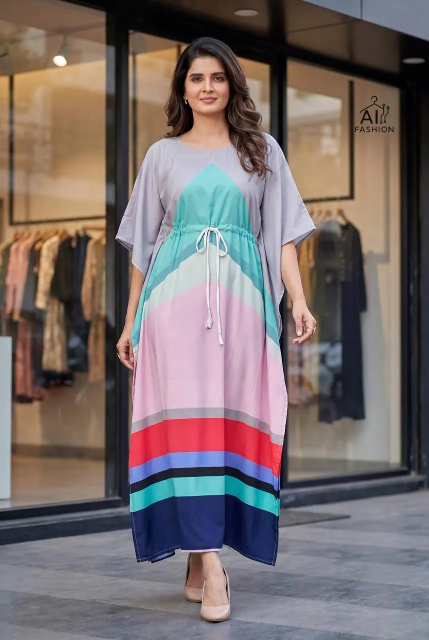 SS2016 French Kaftan Printed Daily Wear Western Wholesale Surat