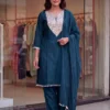 SS2016 Pinterest Rangoli Crush Silk Embroidery Kurti Set Wholesale Surat