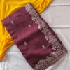 MHV Simran Vichitra Silk Embroidery Daily Wear Saree Wholesale Surat