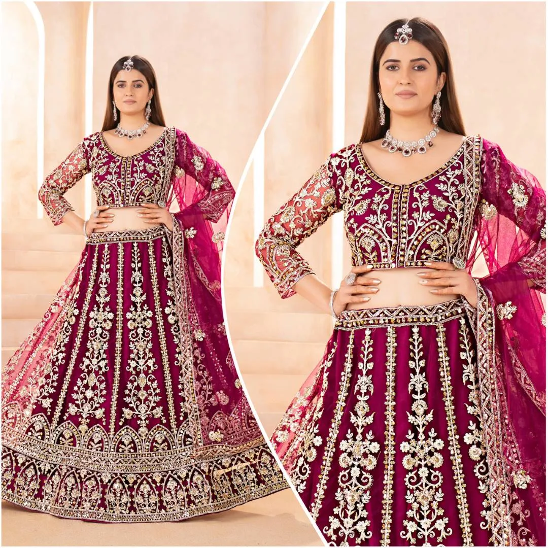 DKT 5126 Net Codding Embroidery Wedding Lehenga Choli Wholesale Surat Online Market