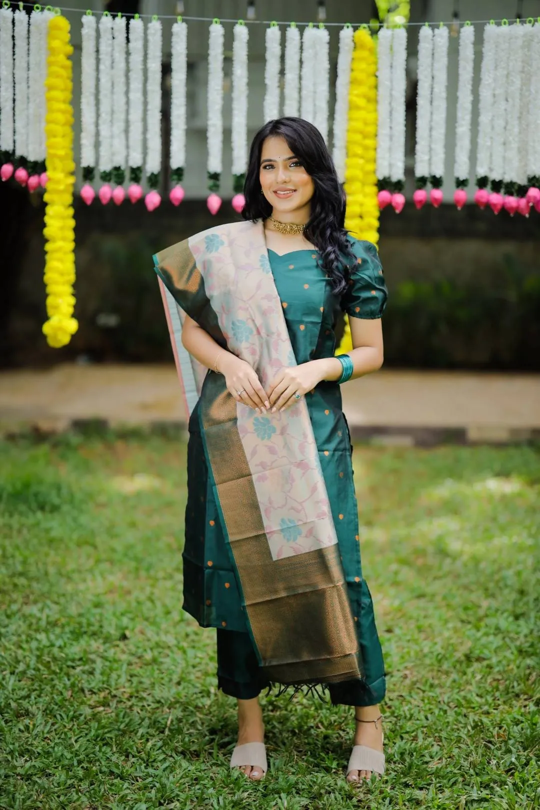 FFD Jacquard Weaving Work Festival Readymade Dress Wholesale Surat
