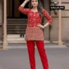 Laxmy 2148 Crape Silk Embroidery Work Festival Kurti Pant Wholesale Surat