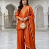 Laxmy 2125 Vichitra Silk Embroidery Festival Kurti Pant Dupatta Set Wholesale Surat