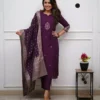 Laxmy 7015 Chanderi Embroidery Festival & Daily Wear Kurti Pant Dupatta Set Wholesale Surat