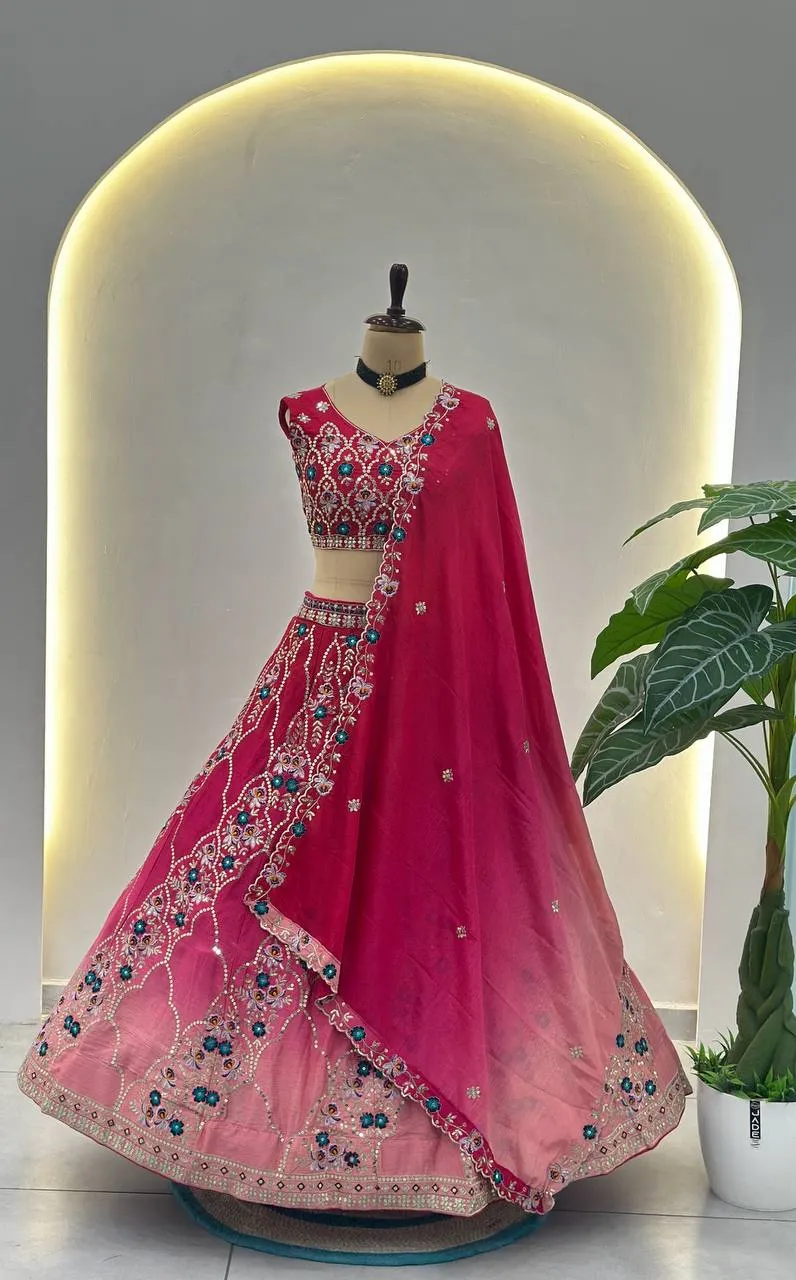 Launching DKT 5117 Chinon Peddling Embroidery Wedding Lehenga Choli Wholesale 2026