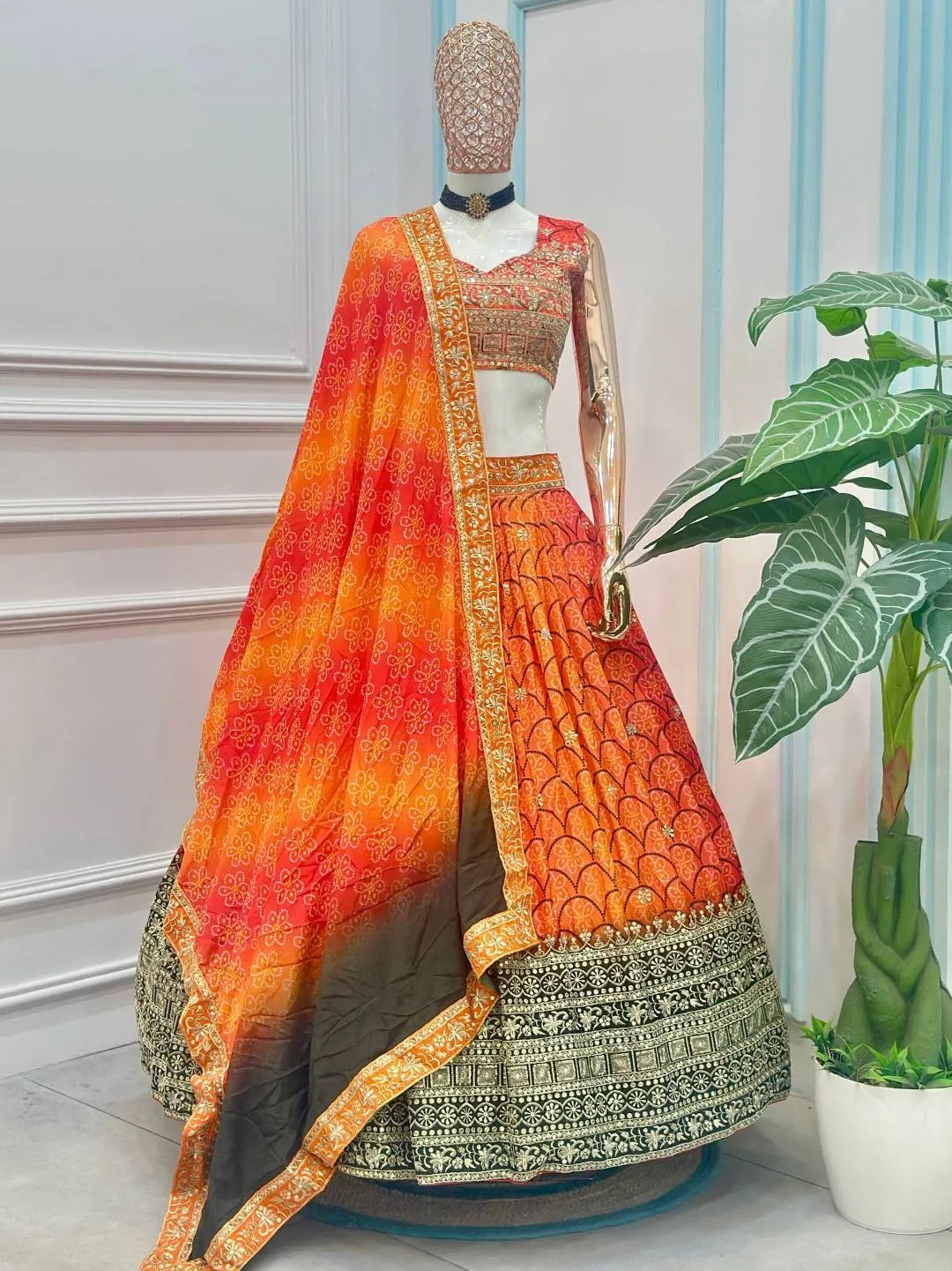 Buy DKT 5020 Chinon Silk Zari Embroidery Work Wedding Lehenga Choli Wholesale Surat 2026