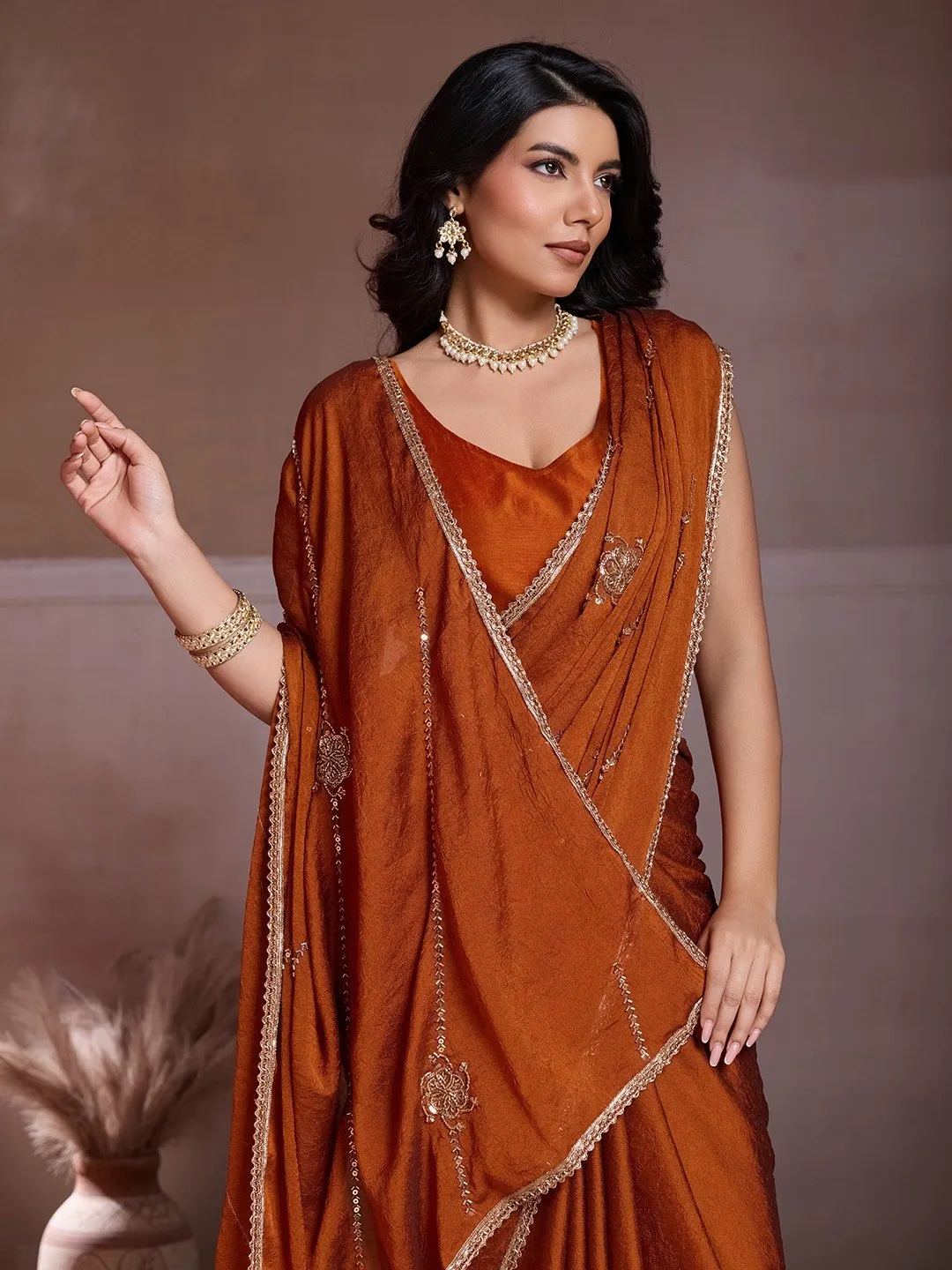 Latest Kiara Yaaraa Crush Silk Embroidery Party Wear Saree Wholesale Surat India 2026