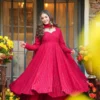 STD 6107 Faux Blooming Sequins Work Raksha Bandhan Anarkali Gown Sharara Set
