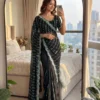 DKT 5169 Fandy Satin Sequins Work Wedding & Festival Saree