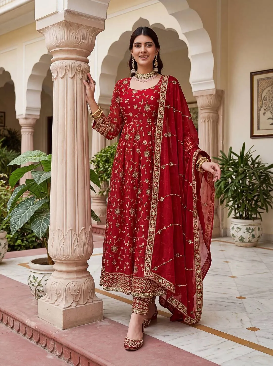 DKT 5170 Fandy Silk Embroidery Work Raksha Bandhan Gown For Woven