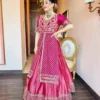 STD 6117 Chinon Silk Embroidery Designer Lehenga Skirt Wholesale Surat