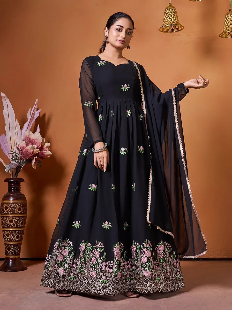 FFD Sarita Gown Georgette Embroidery Anarkali Festival Gown