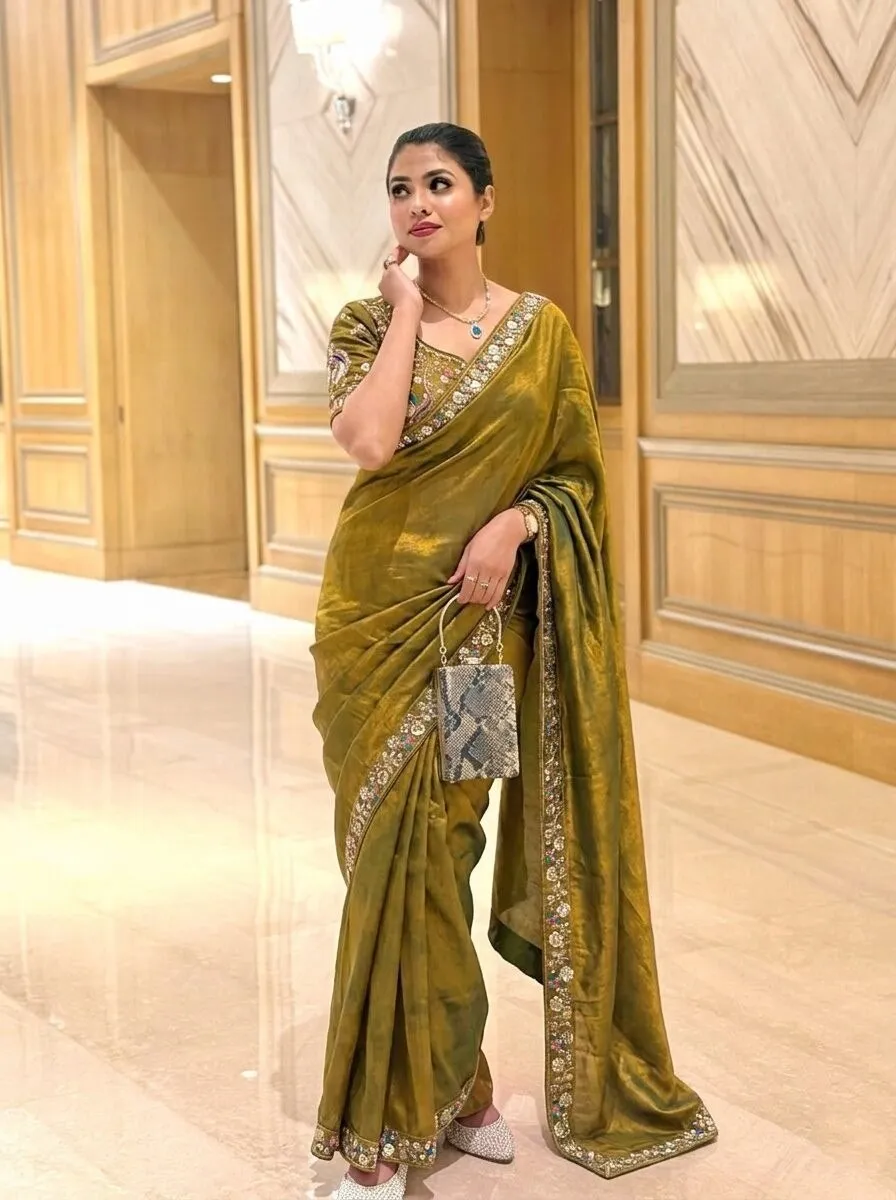 Kiara Surali4 Designer Fendy Satin Silk Party Wear Saree Wholesale Surat India