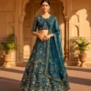DKT 5167 Net Sequins Embroidery Work Wedding Lehenga Choli Collection