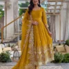 DKT 5175 Crunchy Silk Embroidery Zari Work Anarkali Gown Eid Collection