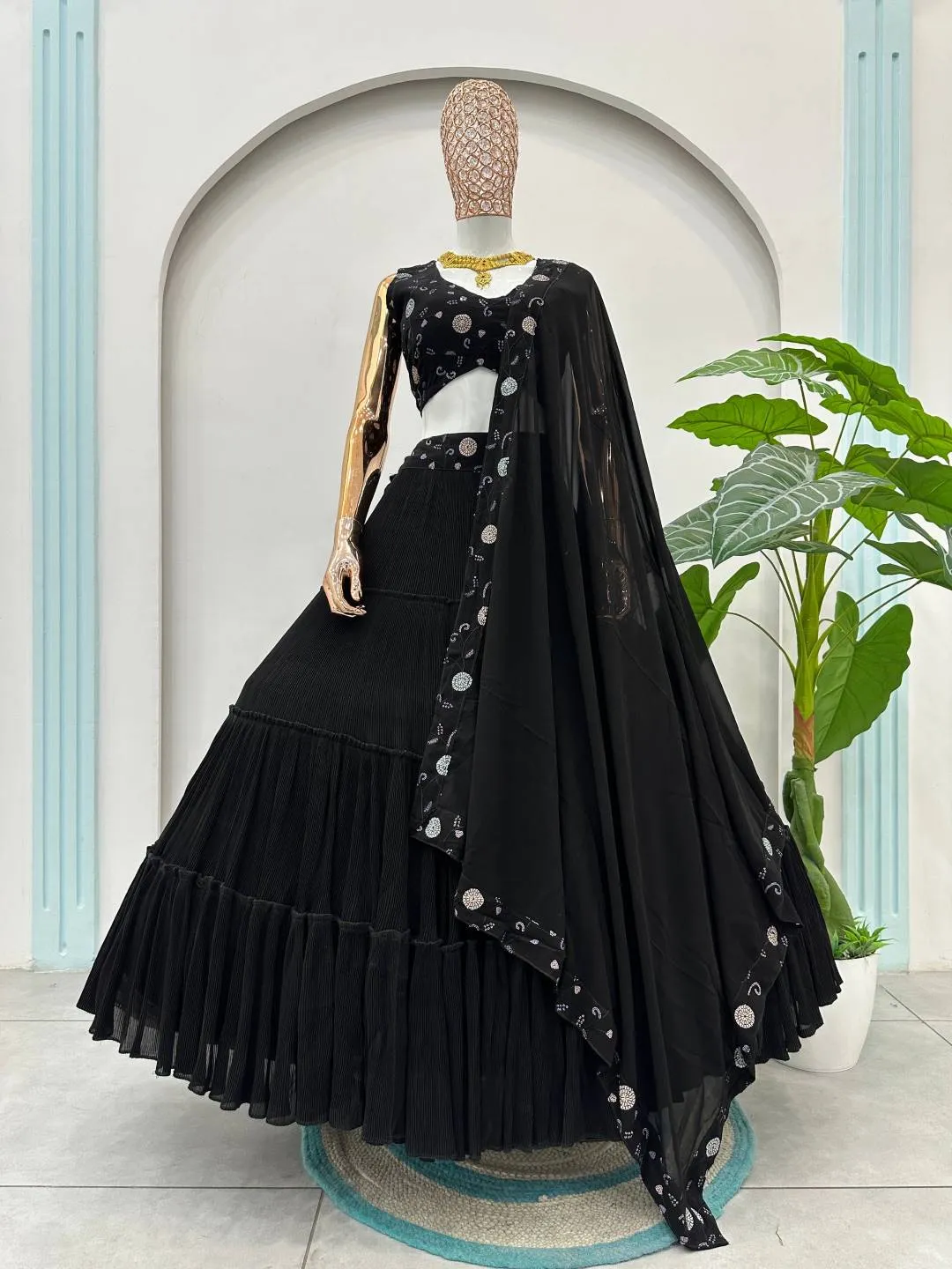 Launching DKT 9236 Blooming Embroidery Party Wear Ruffle Lehenga Choli Wholesale 2026