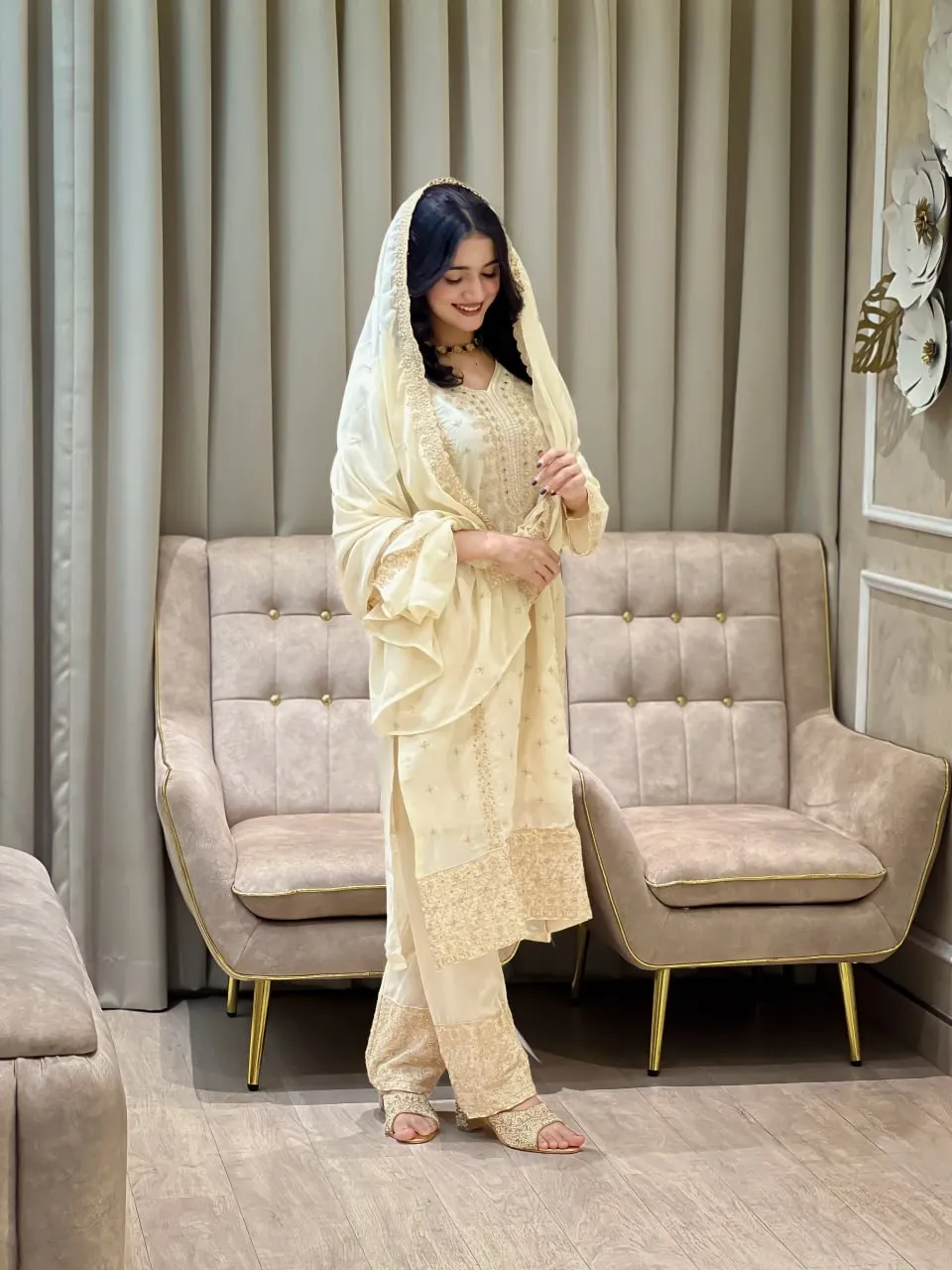 ASD 7094 Georgette Embroidery Work Readymade Dress Online Shopping