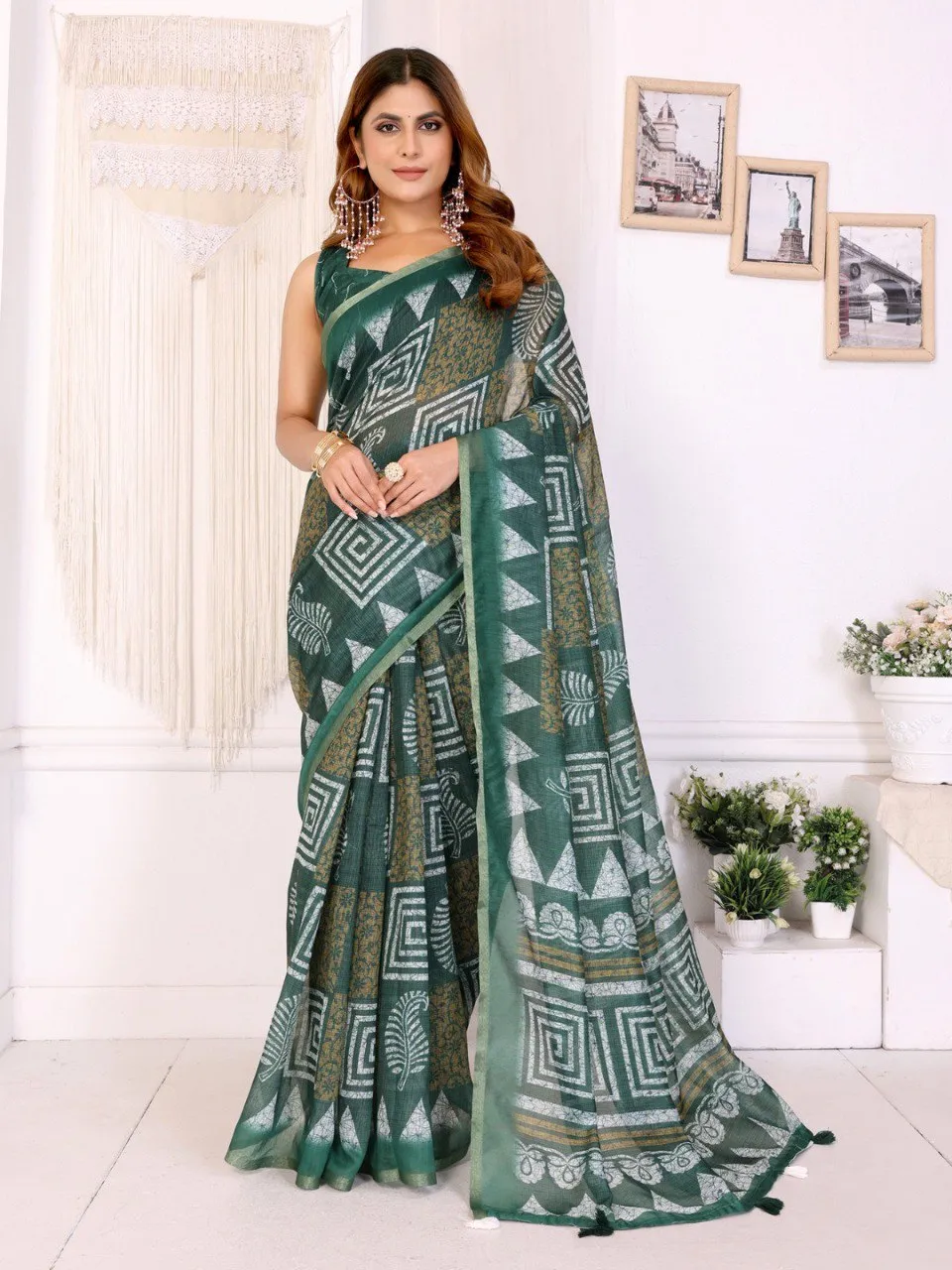 Launching VFT Gajji Creap Silk Ajrakh Printed Daily Wear Saree Manufacturers In Surat 2026