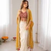 Beautiful BDB 48 Crepe Silk Embroidery Blouse Dhoti Shrug Set Indo Western In India 2026