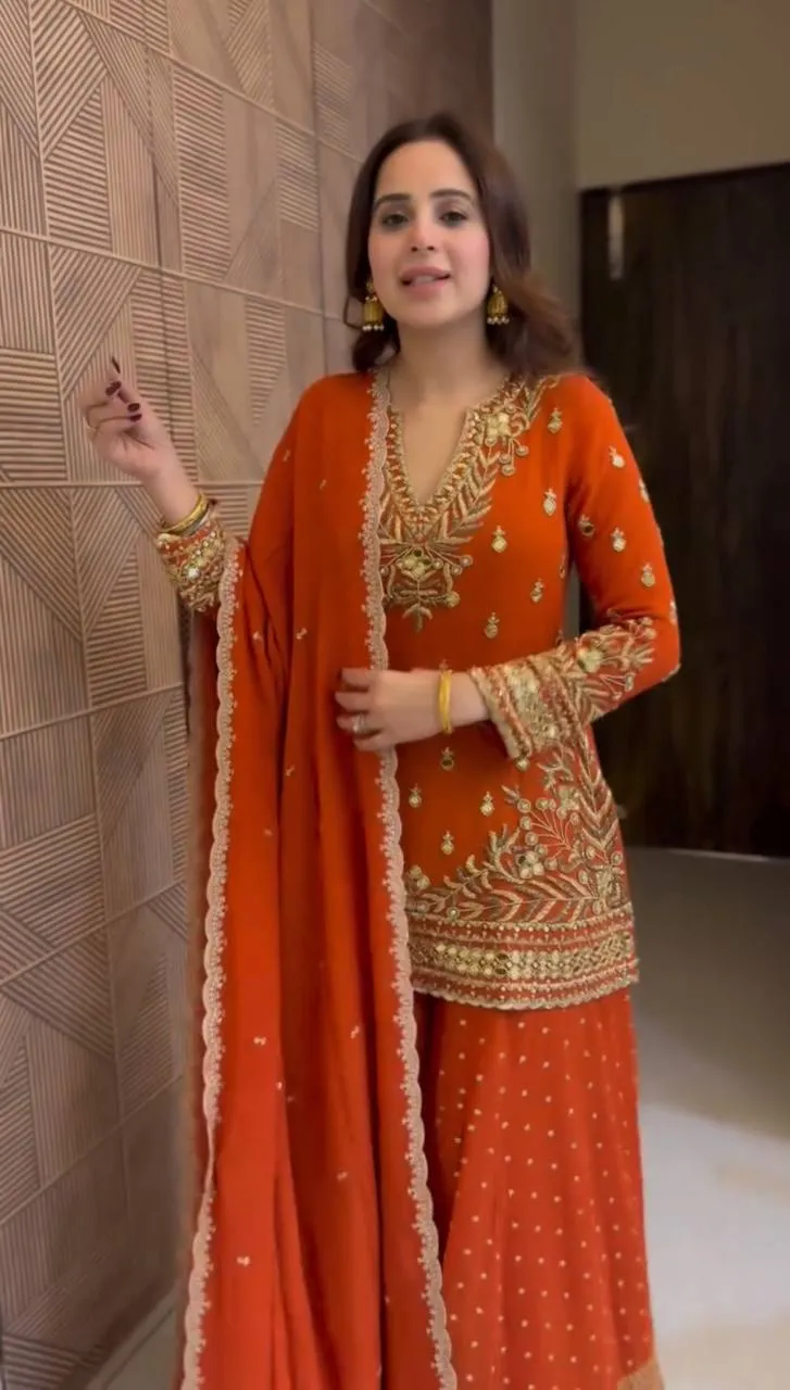Deepika 1585 Georgette Wedding Wear Pakistani Sharara Suit in Surat