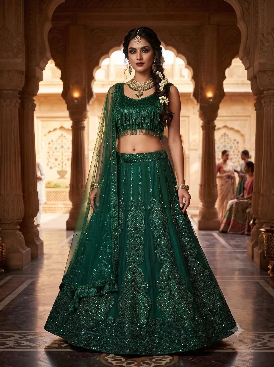 HCR 460 Net Codding Sequins Work Lehenga Choli Online Shopping