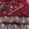 Kusum 815 Fandy Satin Embroidery Thread Work Festival Saree Manufacturer Wholesale
