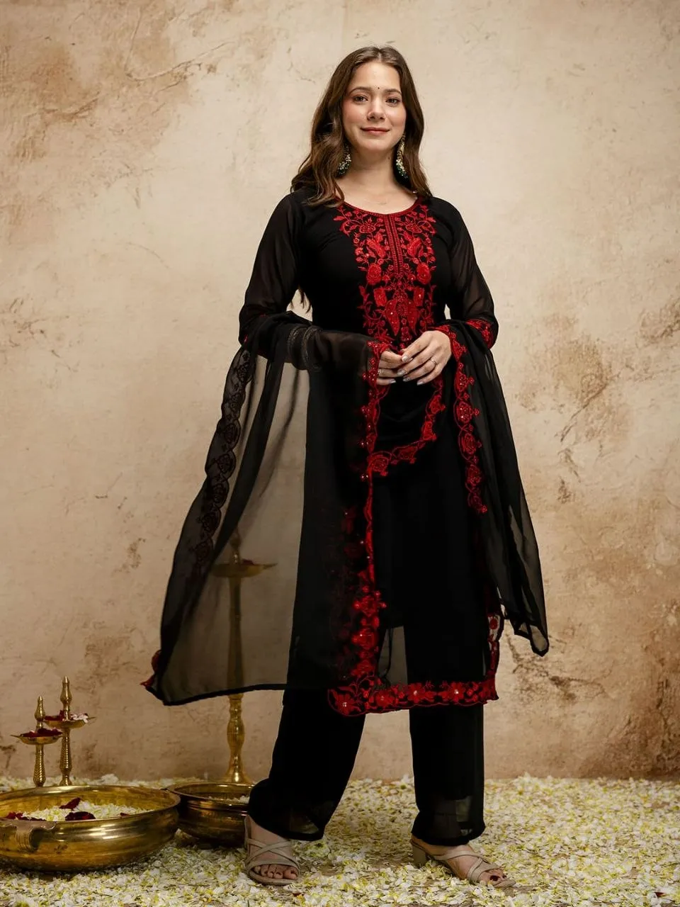 Zarin 01 Simmar Silk Embroidery Work Kurti Pant Dupatta Set