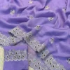 SNT Crunchy Silk Saree multi Embroidery Work