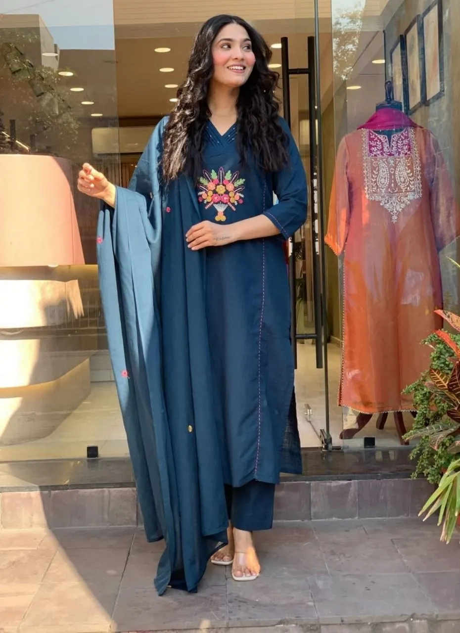 Zarin 13 Rayon Embroidery Office & Daily Wear Readymade Dress