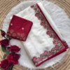 MHV Sundha Tissue Silk Embroidery Work Saree Online