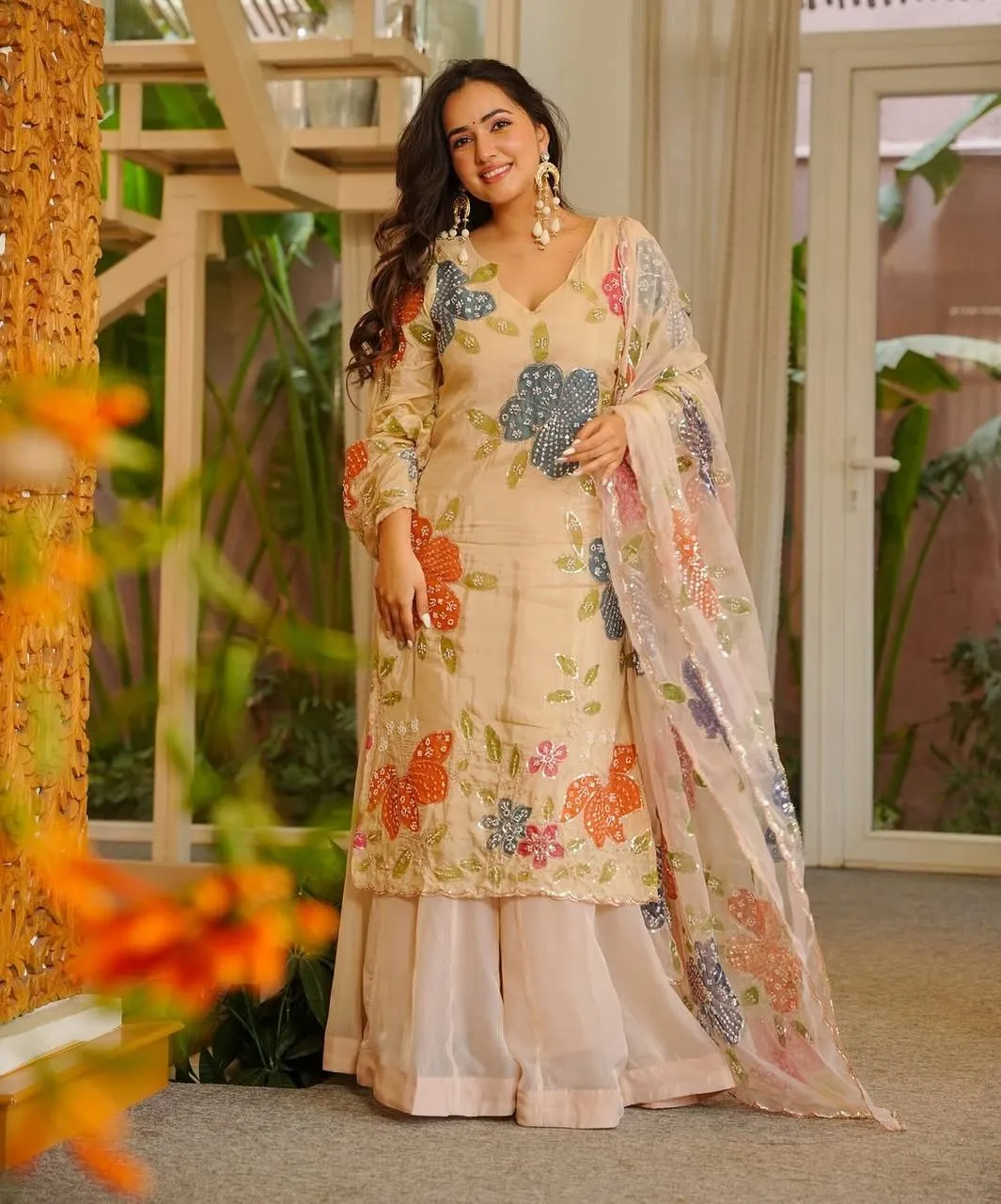 Deepika 1592 Tibby Organza Silk Sequnce Work Festival Sharara Suit