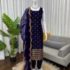 Alia 575 Roman Glass Satin Sequnce Kurti Pent Dupatta Set Wholesale Surat